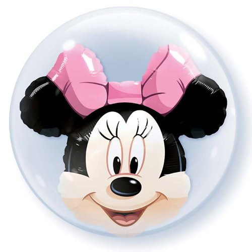 PIONEER BALLOON COMPANY Minnie Mouse Double Bubble Balloon 24" Multicolor