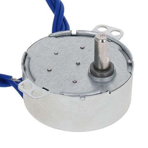 Fielect 2Pcs Synchronous Motor AC 110V 8-10RPM Turntable Motor CW-CCW Direction 4W TYC-50 Single Flat Shaft