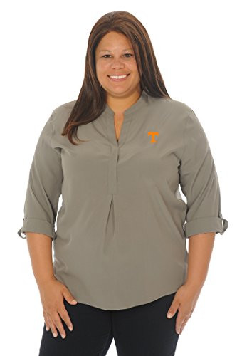 NCAA Womens UG Apparel Tennessee Volunteers Button Down Tunic 1X Orange-Grey