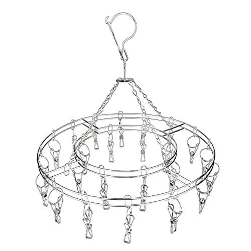 heaven2017 Stainless Steel Drying Rack Laundry Drip Hanger with 20 Clips for Socks Rack Underwear Clothes