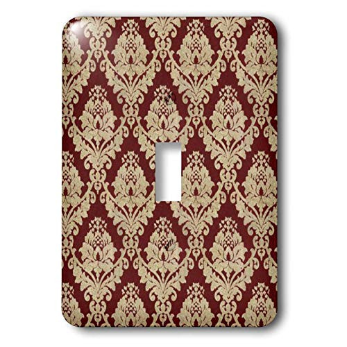 3dRose lsp_48546_1 Brown Damask Toggle Switch
