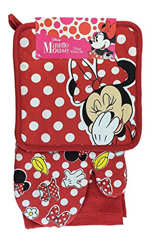 "Minnie Parts" Disney Minnie Mouse 3 Piece Kitchen Set