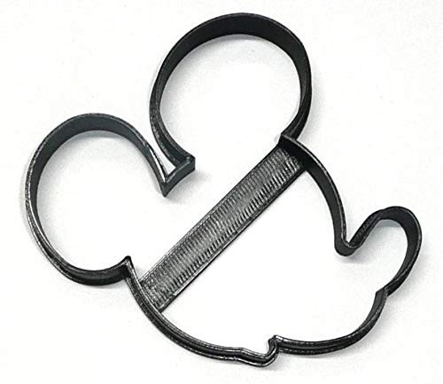 MICKEY MOUSE HEAD SIDE FACING OUTLINE CARTOON CHARACTER SPECIAL OCCASION COOKIE CUTTER BAKING TOOL 3D PRINTED MADE IN USA PR3516