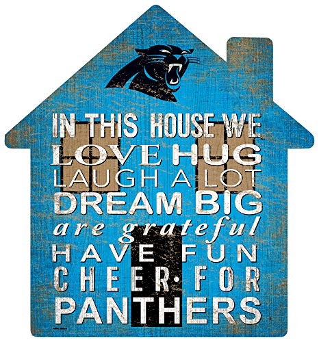 NFL Carolina Panthers Unisex Carolina Panthers House Sign Team Color 12 inch