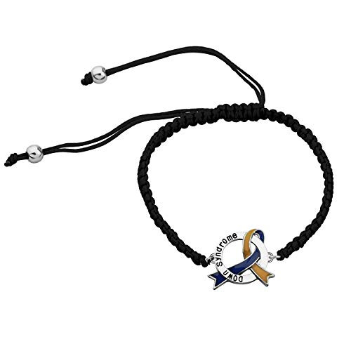CHOORO Down Syndrome Awareness Gift Blue and Yellow Awareness Down Syndrome Adjustable Bracelet Down Syndrome Jewelry -Down Syndrome rope- CHOORO Down Syndrome Awareness Gift Blue and Yellow Awareness Down Syndrome Adjustable Bracelet Down Syndrome Jewelry -Down Syndrome rope-