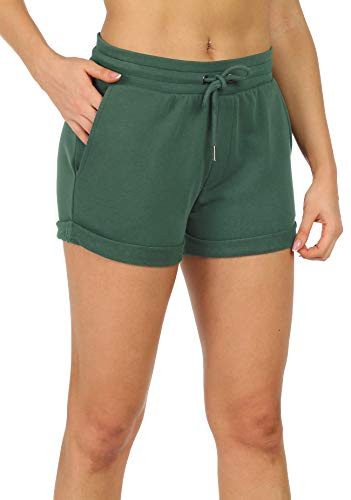 icyzone Workout Lounge Shorts for Women - Athletic Running Jogging Cotton Sweat Shorts -S Fir-