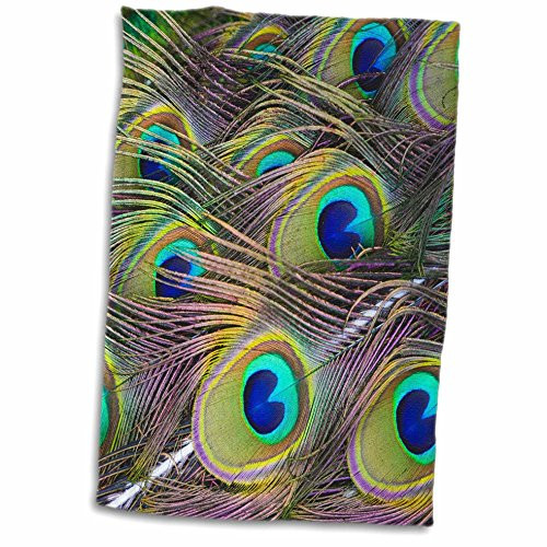 3D Rose Pattern Peacock Art Hand Towel 15" x 22" Multicolor 3D Rose Pattern Peacock Art Hand Towel 15" x 22" Multicolor