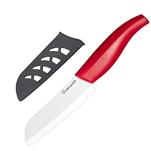 ZHYSKTHD Fruit knives Ceramic Chef Knife 5 inch-5.6 inch Ultra Sharp Kitchen Knife Slicing Knife Paring Knife Fruit Ceramic knife -K5-Red handle-