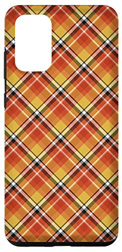 Galaxy S20 plus Halloween Black and Orange Plaid - Fall Autumn Pumpkins Gift Case