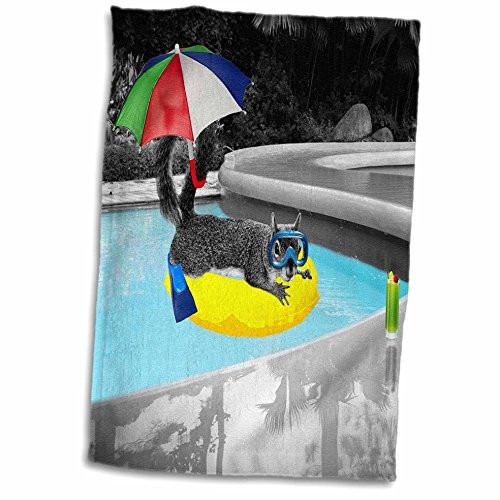 3D Rose It is Summertime for This Squirrel Who is Floating On an Inner Tube in A Pool with A Beach Umbrella. Towel 15" x 22" 3D Rose It is Summertime for This Squirrel Who is Floating On an Inner Tube in A Pool with A Beach Umbrella. Towel 15" x 22"