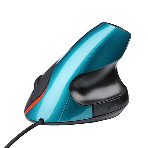 USB Wired Mouse Ergonomic Office Vertical Mouse 5 Buttons 1200 DPI Optical Mice for PC Laptop Blue