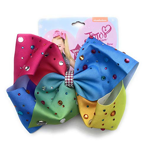 JoJo Siwa Rainbow Rhinestones Large Signature Hair Bow