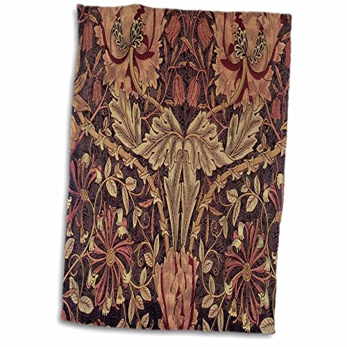 3D Rose Image of William Morris Brown and Peach Honeysuckle Pattern Hand Towel 15" x 22" 3D Rose Image of William Morris Brown and Peach Honeysuckle Pattern Hand Towel 15" x 22"