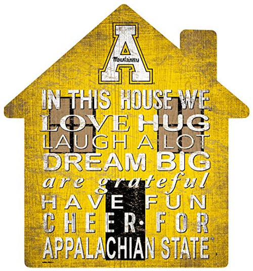 NCAA Appalachian State Mountaineers Unisex Appalachian State House Sign Team Color 12 inch NCAA Appalachian State Mountaineers Unisex Appalachian State House Sign Team Color 12 inch