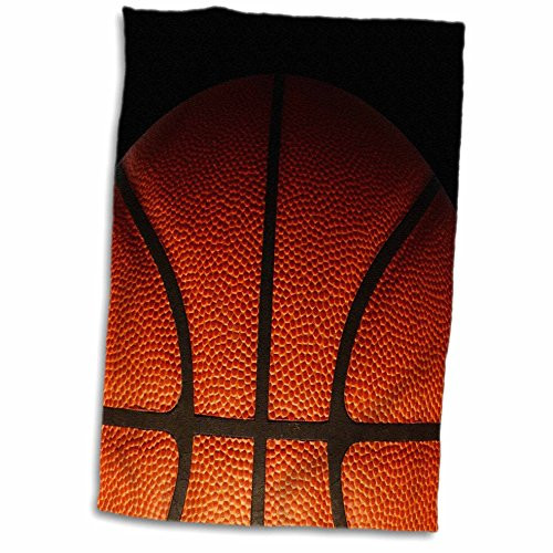 3D Rose Cool Basketball Texture in Partial Shadow Hand Towel 15" x 22"