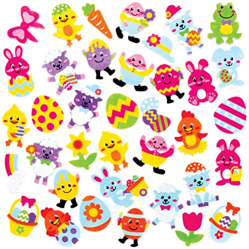 Baker Ross AT462 Easter Foam Stickers - Pack of 120 Creative Art and Craft Supplies for Kids to Make and Decorate Multi Baker Ross AT462 Easter Foam Stickers - Pack of 120 Creative Art and Craft Supplies for Kids to Make and Decorate Multi
