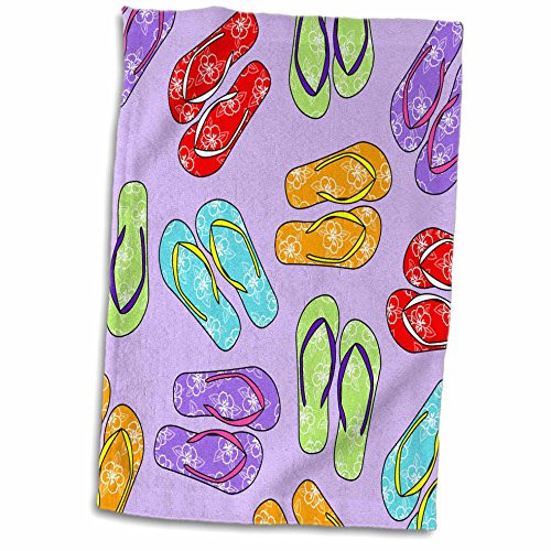 3D Rose Colorful Flip Flop Print-Purple Background Hand-Sports Towel 15 x 22 3D Rose Colorful Flip Flop Print-Purple Background Hand-Sports Towel 15 x 22