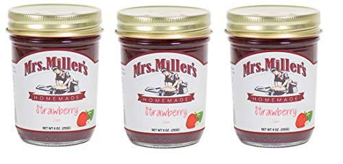 Mrs. Miller's Homemade Jam Strawberry 9 OZ -Pack of 3- Mrs. Miller's Homemade Jam Strawberry 9 OZ -Pack of 3-