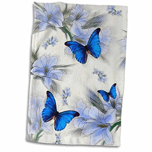 3D Rose Butterflies Hand Towel 15" x 22" 3D Rose Butterflies Hand Towel 15" x 22"