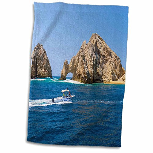 3D Rose El Arco-The Arch-Cabo San Lucas-Baja-Mexico-Sa13 Dpb0725-Douglas Peebles Towel 15" x 22"