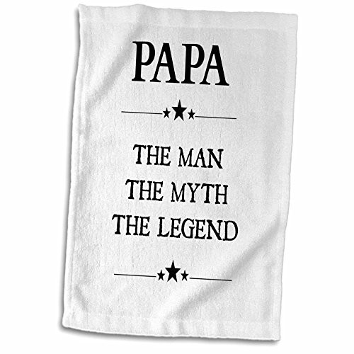 3D Rose Papa The Man The Myth The Legend Hand Towel 15" x 22"