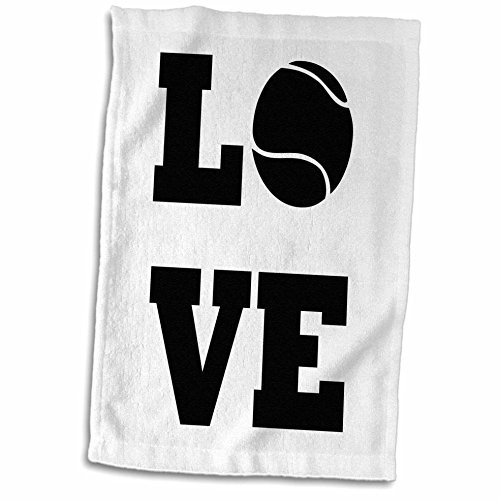3D Rose TWL_243354_1" Love Tennis Towel 15" x 22" Multicolor