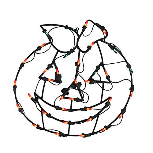 Northlight 28096296 14" Lighted Jack-O-Lantern Halloween Double Sided Window Silhouette Decoration