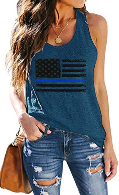 American Flag Tank Tops Women 4th of July Sleeveless Tee Tops Patriotic Shirt USA Flag Stars Stripes T-Shirt -Blue XX-Large- American Flag Tank Tops Women 4th of July Sleeveless Tee Tops Patriotic Shirt USA Flag Stars Stripes T-Shirt -Blue XX-Large-