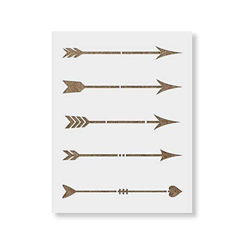Arrows Stencil - Reusable Stencils for Painting - Create DIY Arrows Crafts and Projects