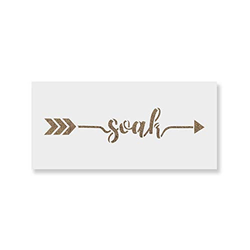 Soak Arrow Stencil Template for Walls and Crafts - Reusable Stencils for Painting in Small  and  Large Sizes
