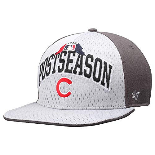 47 Brand Chicago Cubs MLB 2015 Postseason Captain Snapback Hat Adjustable Cap Grey 47 Brand Chicago Cubs MLB 2015 Postseason Captain Snapback Hat Adjustable Cap Grey