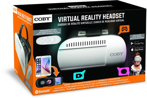 Coby CVG-02-RC Virtual Reality Goggles with Wireless Remote