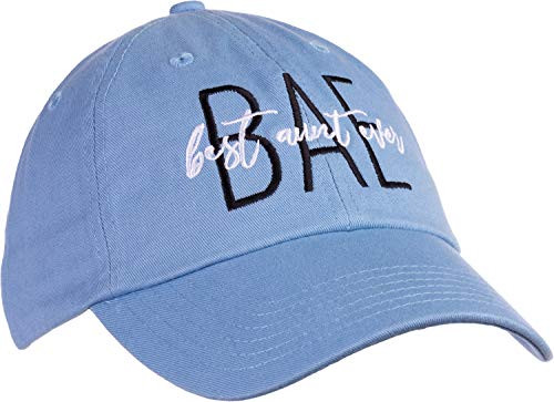 Ann Arbor T-shirt Co. BAE- Best Aunt Ever - Cute Funny Niece Nephew New Baby Dad Style Baseball Hat for Women-Sky Blue