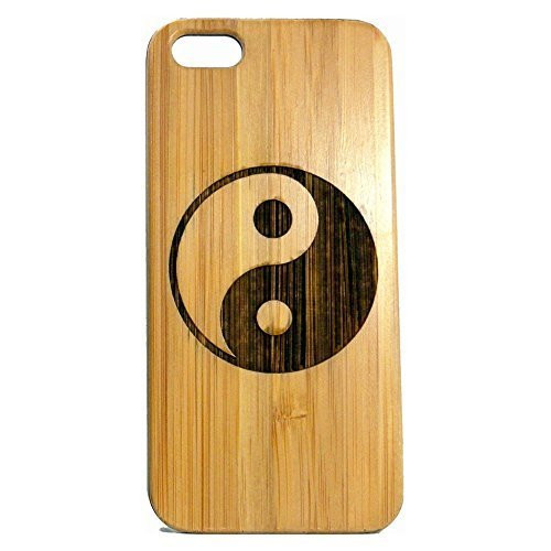 Yin Yang Case for iPhone SE -2020- - iPhone 8 by iMakeTheCase - Eco-Friendly Natural Bamboo Wood Cover - Chinese Symbol Harmony