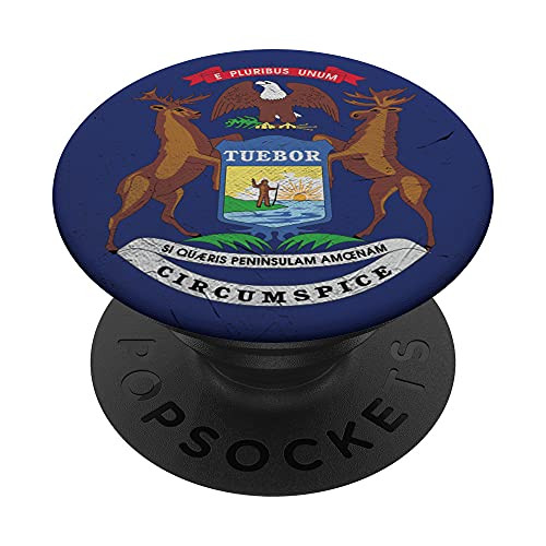 Michigan Flag MI Wall PopSockets Swappable PopGrip