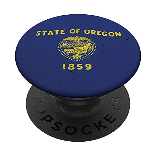 Oregon Flag OR Wall PopSockets PopGrip- Swappable Grip for Phones  and  Tablets