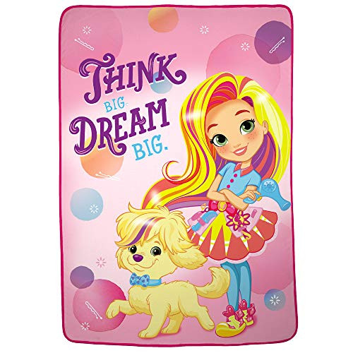 Nickelodeon Sunny Day Soft Plush Microfiber Kids Bedding Blanket Twin/Full Size 62" x 90" Pink