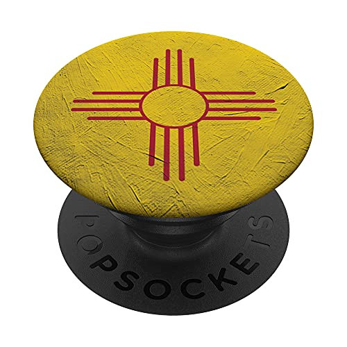 New Mexico Flag NM Wall PopSockets PopGrip- Swappable Grip for Phones  and  Tablets