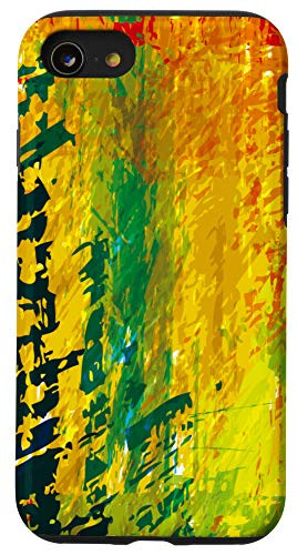 iPhone SE -2020- - 7 - 8 Multi-color Yellow Paint Splatter Design Case