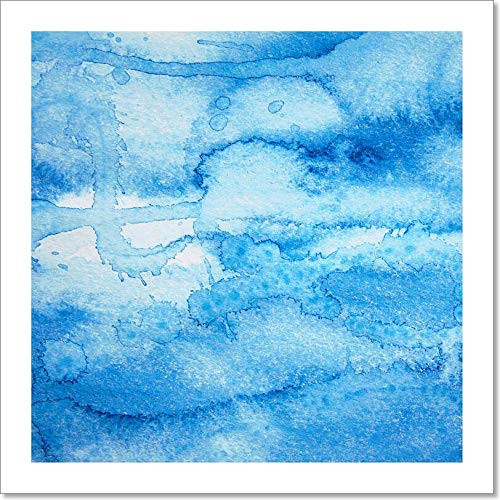 Abstract Watercolor Background On Paper Texture Paper Print Wall Art -8in. x 8in.-