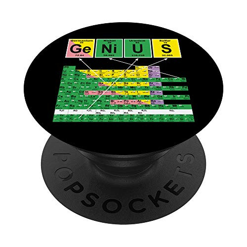 Periodic Table Hilarious Chemistry Saying Genius Gift Idea PopSockets Grip and Stand for Phones and Tablets
