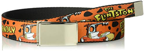 Buckle-Down Men's Web Belt The Flintstones Multicolor 1.25" Wide-Fits up to 42" Pant Size