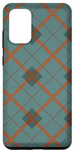 Galaxy S20 plus Orange Pumpkin Spice Buffalo Plaid Pattern for Thanksgiving Case