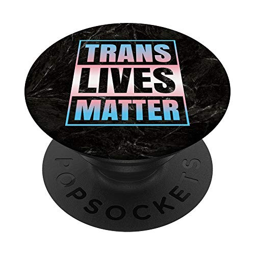 Transgender Pronouns Trans Lives Matter LGBTQ Nonbinary PopSockets PopGrip- Swappable Grip for Phones  and  Tablets
