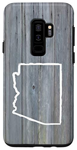 Galaxy S9 plus Arizona Home Ship Lap Vintage Map AZ Wood Plank Case