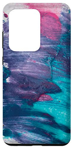 Galaxy S20 Ultra Design Gift Cool Abstract Pattern Paint Blue Purple Case
