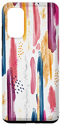 Galaxy S20 Design Gift Abstract Pattern Colorful Paint Blue Orange Red Case