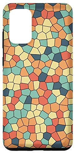 Galaxy S20 plus Design Gift Cool Pattern Colorful Pastel Blue Orange Mosaics Case