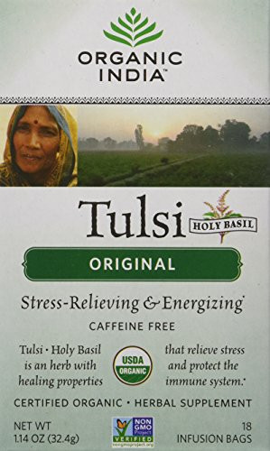 Organic India Tulsi Tea Original, 18-Count Teabags (Pack of 6)