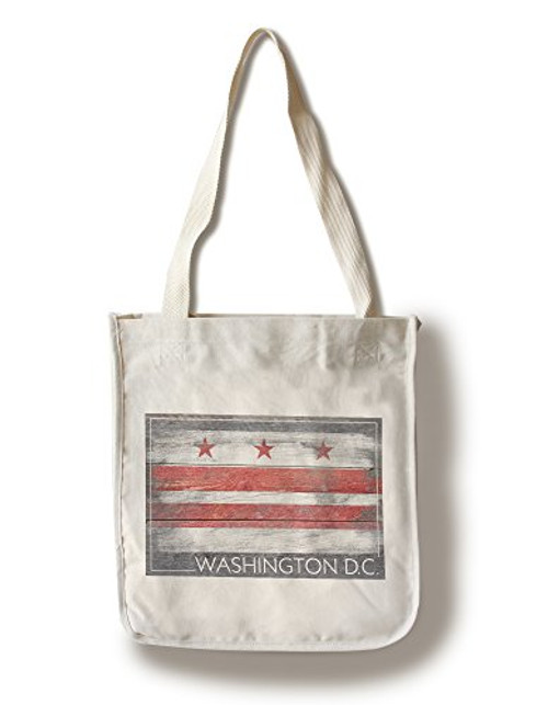 Lantern Press Rustic Washington DC Flag -100 percent Cotton Tote Bag Reusable- Lantern Press Rustic Washington DC Flag -100 percent Cotton Tote Bag Reusable-